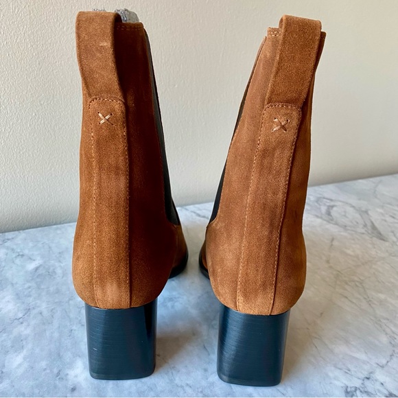 INEZ Caro Chelsea Boot in Chestnut Suede - Picture 4 of 9